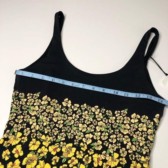 NEW Onia Rachel Floral Yellow Blue Pink Flower Black Stretchy One Piece Swimsuit - Picture 14 of 16